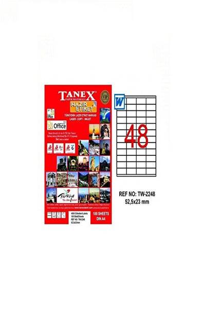 Ürün Evim Tanex White Laserski rez Etiketa - 52.5*23mm, 100kom, TW-2248