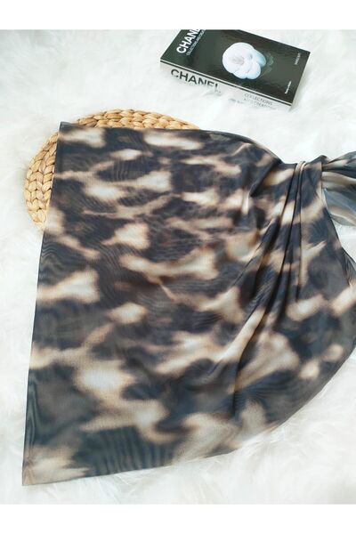 bright moon Women's Patterned Tulle Podrum Pareo 50 X 150 cm