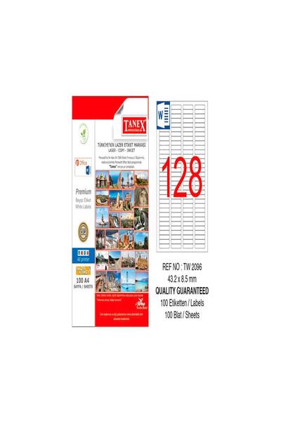 Ürün Evim Bela Tanex laserska etiketa - TW-2096, 43.2*8.5 mm, 100 kom