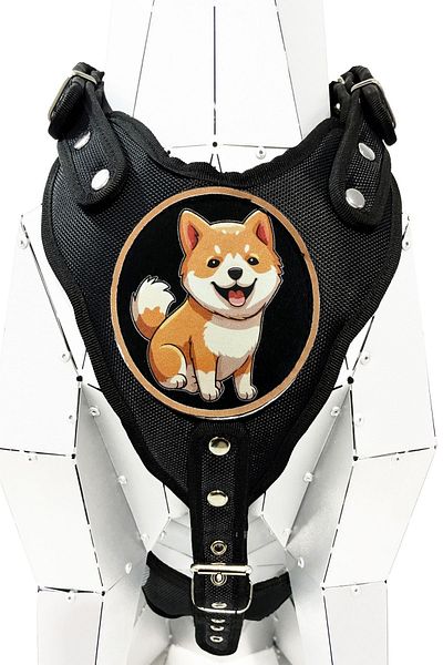 Tasma Market Premium Black Shiba Inu Dog Chest and Waist Collar