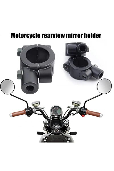 merpa Motosiklet Bisiklet Üniversal Gidon Ayna Kelepçesi 8mm Siyah