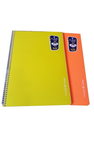 Piano 2 Pieces College A4 - 72 Sheets Checkered Spiral Pp Notebook