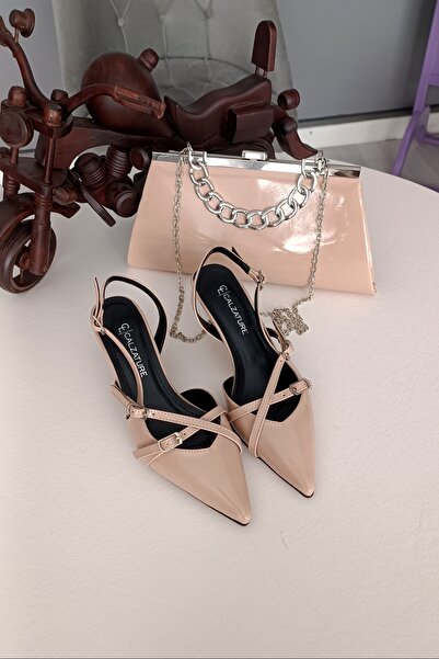 LA CALZATURE Set de genți din piele lacuită - 6 cm pantofi casual pentru feme...