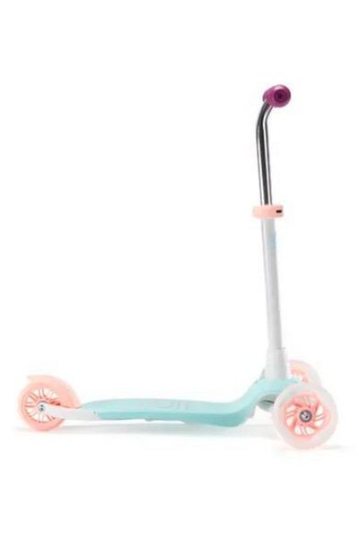 Decathlon - Scooter B1 500 3 Wheels with Lights White Menthol Green Light Raspberry