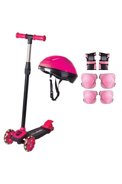 Cool Wheels Pink Twist Lighted Scooter Helmet Set for Ages Over 3