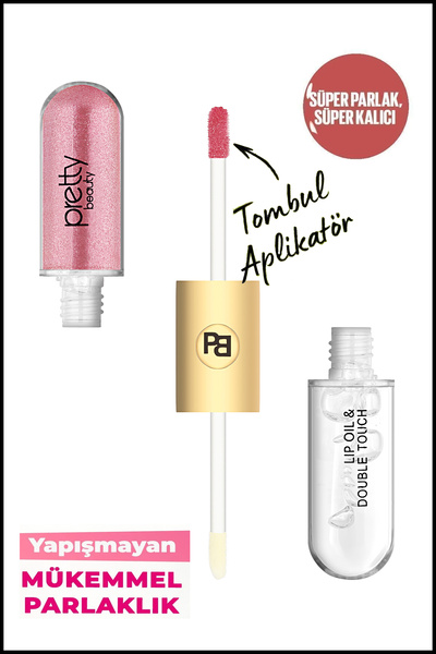 Pretty Beauty 2in1 Likit Ruj - Unlimited Double Touch Lip Oil