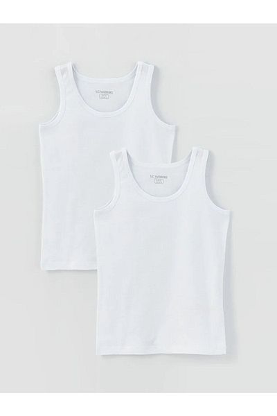 LC Waikiki LCW Kids Boy's Crew Neck Undershirt - Basic Set of 2