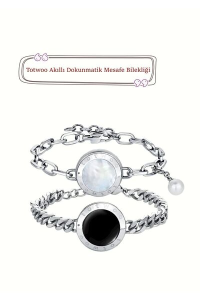 Totwoo Mesafe Bilekliği - Akıllı Dokunmatik Sevgililer Bilekliği