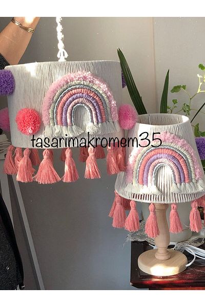 tasarimakromem35 Macrome Chandelier/Lamp Shade