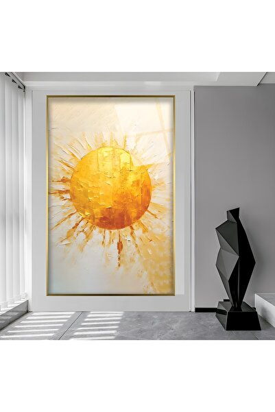 EMYA HOME Tablou din sticlă solară cu cadru metalic