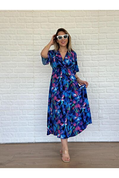 asur boutique Asur Boutique - Rochie de dama din vascoza colorata cu desen fl...