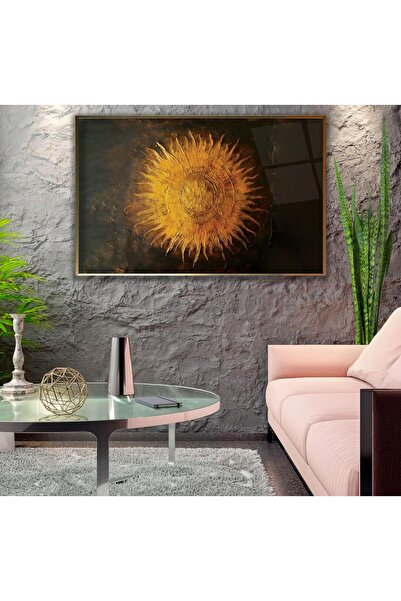 EMYA HOME Tablou din sticlă solară cu cadru metalic