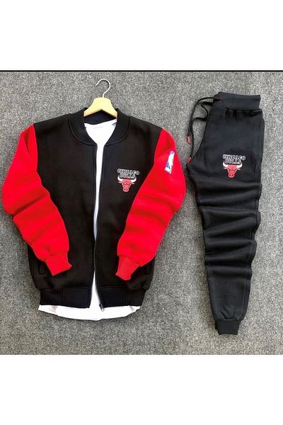 NewCabin Нов сезон Унисекс Колежанско яке-спортен панталон Bulls Combination Bottom Top