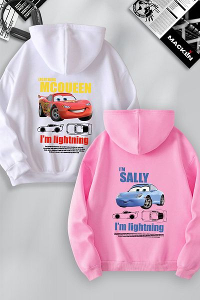 macklin mcQueen and Sally Printed lightning Color Hooded Sweatshirt Set - Special Design of 2