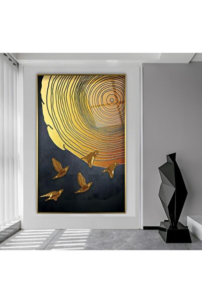 EMYA HOME Pictură abstractă pe sticlă cu cadru metalic