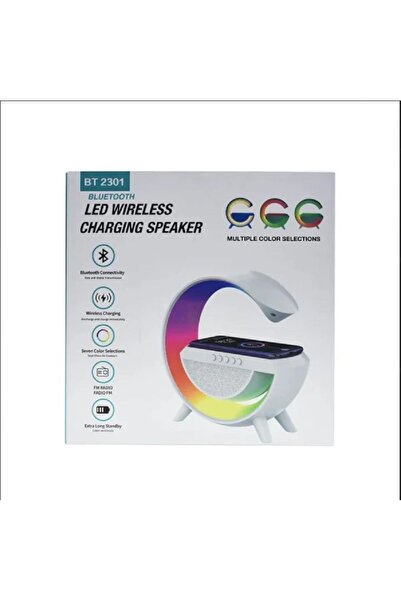 3M Kablosuz Telefon Şarj Bluetooth Hoparlör Istasyonu Ses Rgb Atmosfer Gece I...