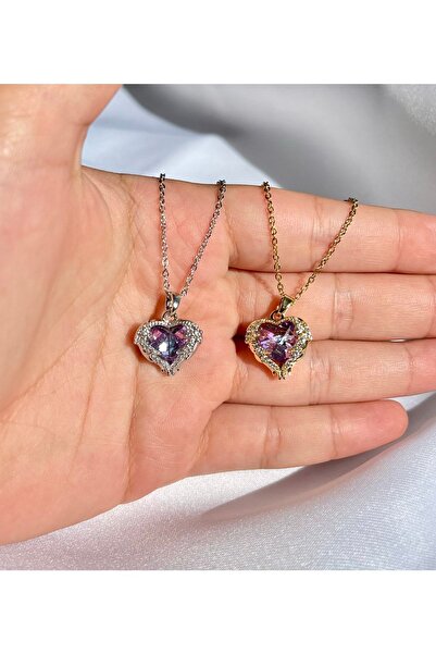 ROSEMORE Çelik Okyanusun Kalbi Kolye Altın Renk 1 Adet