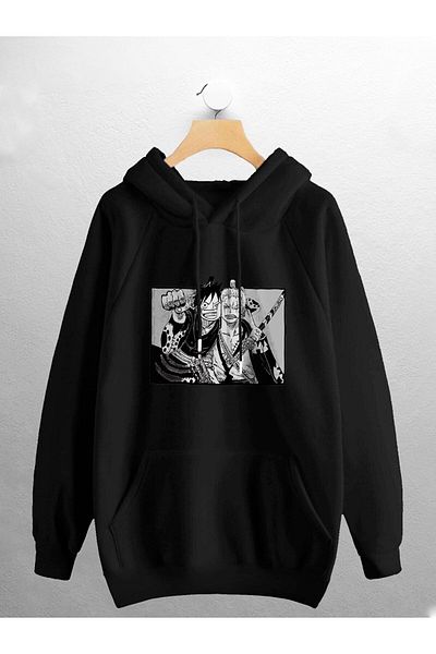 macklin Unisex Women Men One Piece Luffy And Zoro Anime Character Printed Sweatshirt