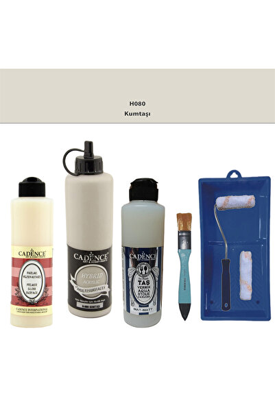 Cadence Banyo Mutfak Boyası-Cadence Multi H-080 Kumtaşı 500Ml Pya250Ml Taş Ve...