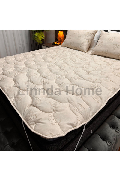 Linnda Home Dlux Yün Dolgulu Lastikli Uyku Pedi