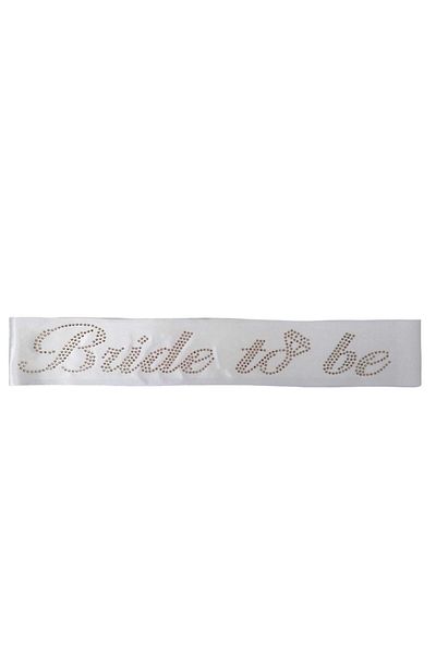 booddie Bride To Be White Gold Jewelled Belt
