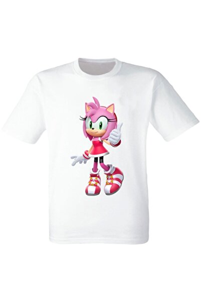 YUNAYT Tricou pentru copii cu imprimeu Amy Sonic