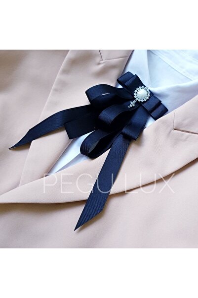 Pegu LUX SİYAH KURDELE BROŞ OKUL,İŞHEDİYE,ÇANTA,ŞAL,GÖMLEK AKSESUAR