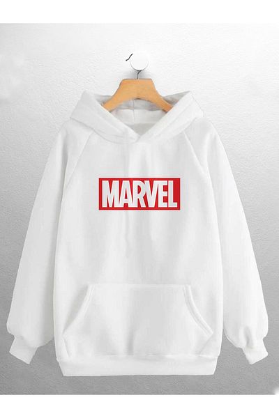 macklin Hanorac unisex pentru bărbați și femei cu sigla Marvel cu imprimeu