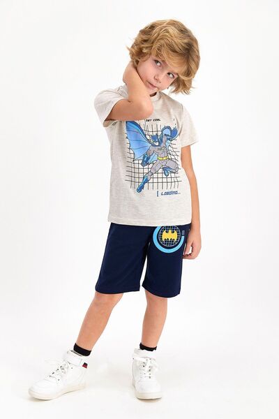 Batman Boy Bermuda Suit - Licensed Loading Beige