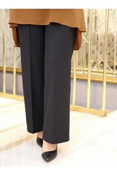 Famelin Kadın Bol Paça Beli Lastikli Pantolon