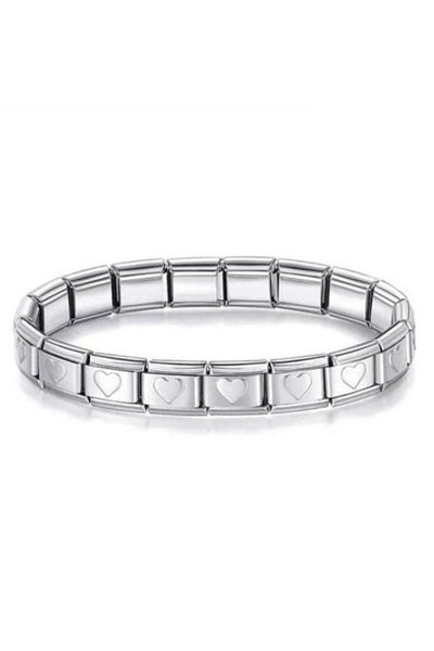 RoseCo00 Steel Italian Charm Bracelet