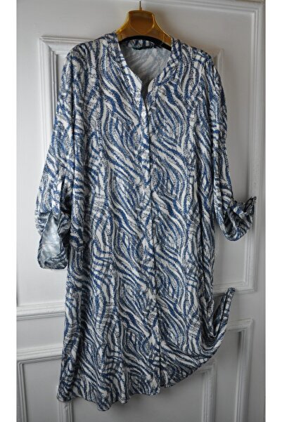 elma abone Viscose Large Size Pocketed Tunic