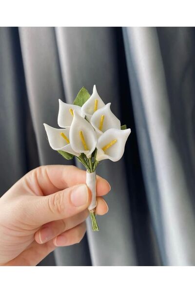 Massgai Damat ve Arkadaşları Yaka Çiçeği 5 Adetli Gala Damat Yaka Çiçeği