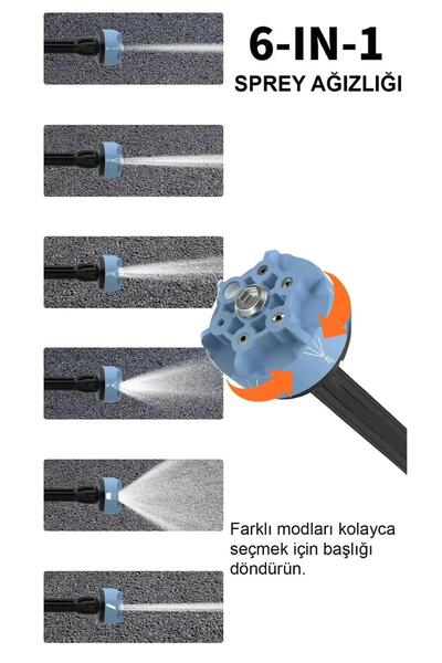 STANVOLT Yüksek Basınçlı Oto Araba Bahçe Yıkama Ve Temizleme Makinesi Çift Akü Şarjlı