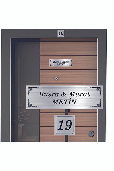 ALFA REKLAM AJANSI GÜMÜŞŞ RENK DAİRE KAPI İSİMLİĞİİ