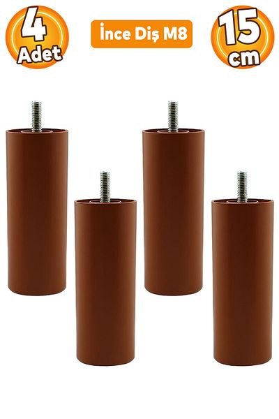 Badem10 Mobilier Canapea Fotoliu Baza Upgrade M8 Șuruburi Dinți Fini Suport Picior Picioare Cafea 15cm 4Buc