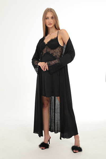 GIONA Lüks Penye 6'lı Gecelik Sabahlık Takımı