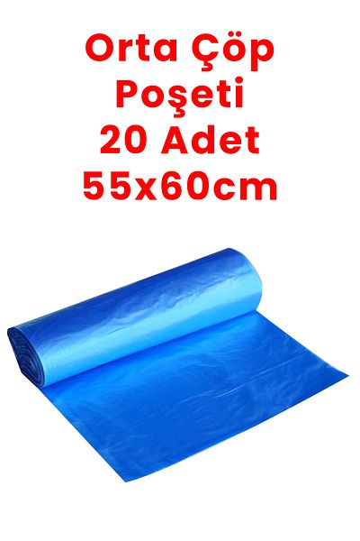 Balkan 20 pieces Medium Size 55x60cm Roll Garbage Bags and Bags