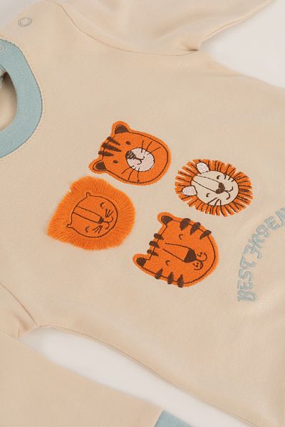 Kinder Baby Baby Boy Lion Embroidered 2-piece Set -ElciBaby 6910