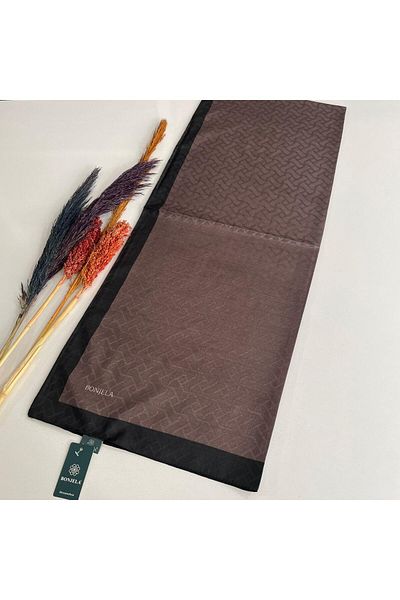 Levidor Bonjela Monogram Milk Brown Shawl - JZ0327