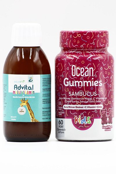 Ocean Sambucus Gummies Kids - 60 GeL TabLets, AdvitaL L+ Arginine 150ml Syrup