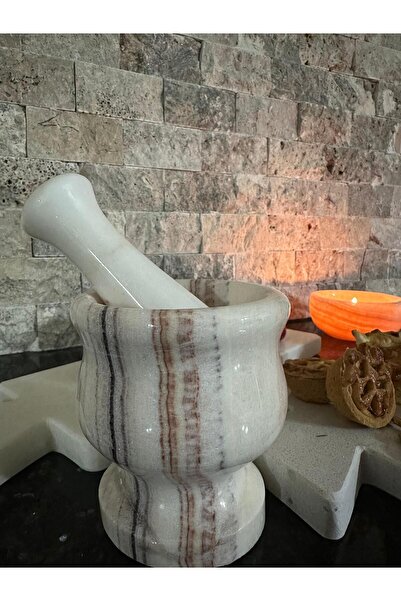 Zeybek Marble Gerçek Onyx Mermer Havan