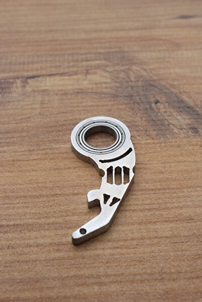 keyrambitcidayi Metal Keyrambit Gun Pro Anahtarlık, Açacak Işlevli, Metal Kırılmaz - Krom Renk