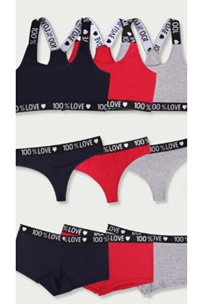 blackstrip Kadın Seamless Büstiyer Sütyen Külot Kutulu Avantaj Paket 9 Prç