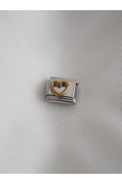 Planet Butik Italian Charm - Yellow Heart Design