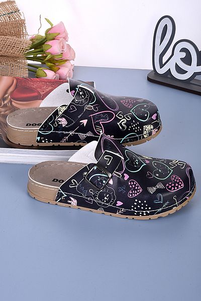 DOGİYE 8108 Παντόφλες Comfort με μοτίβο Sweet Cat