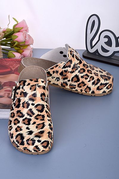 DOGİYE 8106 Παντόφλες Comfort με σχέδιο Leopard