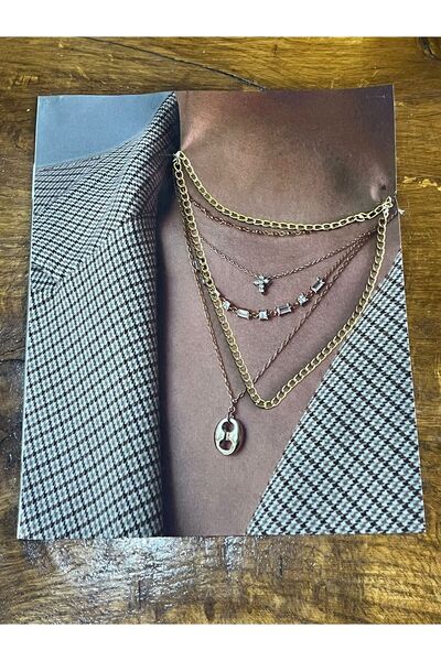 Gönülden Tasarım Šivenje aplikacije sa lančanom ogrlicom za devojčicu - 23x19 cm