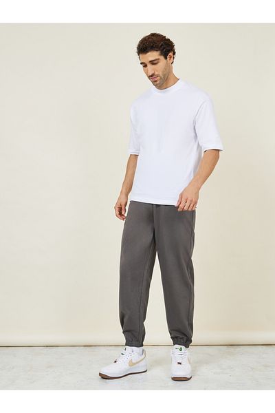 Styli Relaxed Fit French Terry Jogger with Elasticated Hem