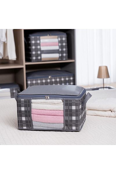 AYHANHOME Organizer παραθύρων μικρού μεγέθους με καρό σχέδιο 4 τεμαχίων - Organizer κάτω από το ντουλάπι κάτω από την βάση 40X30X20cm